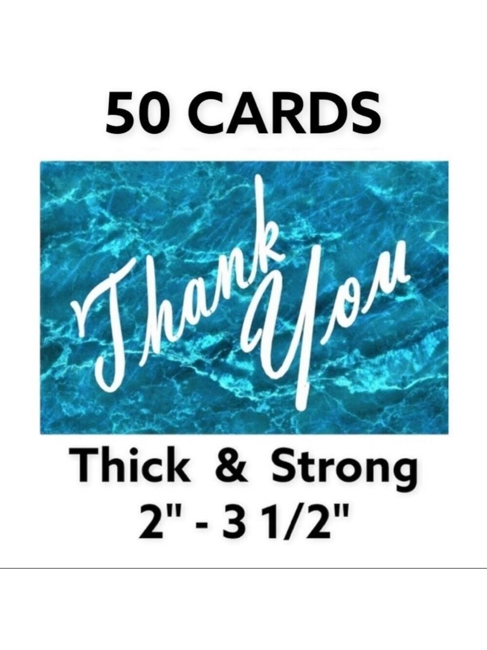 50 2" - 3 1/2"  Cards. PRICE IS FIRM Ice Water Marble Blue